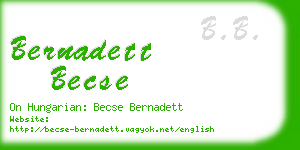 bernadett becse business card